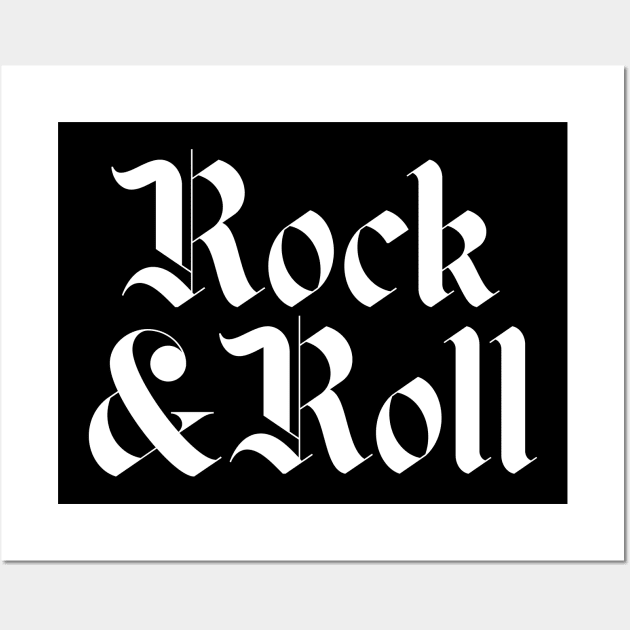rock and roll typography design Wall Art by lkn